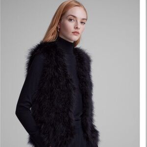 Club Monaco black feather vest